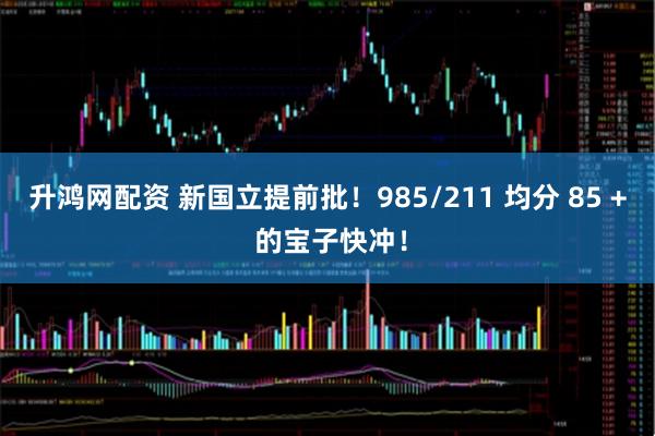 升鸿网配资 新国立提前批！985/211 均分 85 + 的宝子快冲！