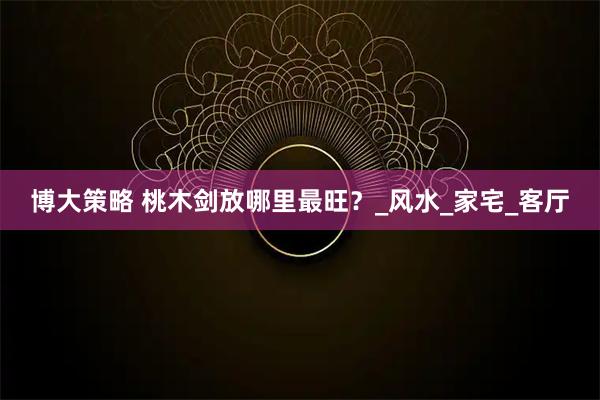 博大策略 桃木剑放哪里最旺？_风水_家宅_客厅